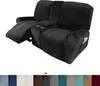 8-teiliger Stretch Samt Hussen Recliner Sofabezug mit Produktbild-Vorschau 7