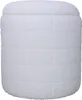 A white, cylindrical ottoman with a quilted texture, resembling brickwork. Náhled obrázku produktu