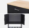 Carrello da cucina in legno di gomma con 2 ripiani, 56cm , Anteprima dell’immagine prodotto 4