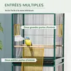 PawHut Großer freistehender Vogelkäfig – Doppelvoliere mit Produktbild-Vorschau 11