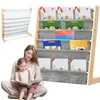 Bücherregal für kinder 75x30x76cm aus Baumwolle Leinen und Produktbild-Vorschau 1