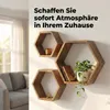 IvoQ Hexagon Wandregale Holz - 3er Set - Kiefer - Produktbild-Vorschau 2