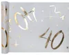 40. Geburtstag weiss gold Tischläufer 5 m x 30 cm Zahl 40 Produktbild-Vorschau 2
