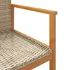 Gartenstühle 2 Stk. Beige Poly Rattan und Massivholz Produktbild-Vorschau 9