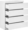 BELIANI Kommode Weiß Spanplatte 4 Schubladen 100 x 80 cm Produktbild-Vorschau 5