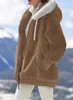 ASKSA Damen Fleecejacke Strickjacke Einfarbig Produktbild-Vorschau 2