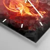 Wanduhr - Quadrat - Glasuhr - Blätter Feuer Muster - Produktbild-Vorschau 5