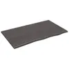 vidaXL Wandregal Dunkelgrau 100x60x2 cm Massivholz Eiche Produktbild-Vorschau 2