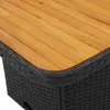 vidaXL 4-tlg. Garten-Essgruppe mit Kissen Schwarz Poly Produktbild-Vorschau 7