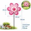 Decorazioni da giardino – Rosa e rosa chiaro – Mulino a Anteprima dell’immagine prodotto 3