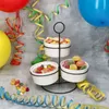 Bianca 3er Set Porzellan-Schalen Set mit Ständer Dips Produktbild-Vorschau 3