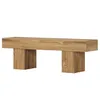A wooden bench on a white background. Voir les images du produit