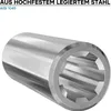Zapfwellen Buchse A-Typ 100 mm für Vielkeilwelle PTO-Shaft Produktbild-Vorschau 4