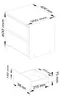 Nachttisch CL2 Kaschmir 40 cm 2 Schubladen Front Kaschmir Produktbild-Vorschau 3