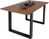 Esstisch 140x80cm Akazie massiv nussbaumfarben schweizer Produktbild-Vorschau 1