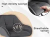 Collage of images highlighting the features of a dark gray chair. Produktbild-Vorschau