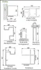 Diagrams showing different cross-sections and dimensions of shower enclosure components. Produktbild-Vorschau