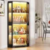 BROTTAR Eck-Glasvitrine Schwarz, 4 stabile Böden, Produktbild-Vorschau 10