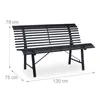 Zahradní lavička Relaxdays, 2místná, rozměry: 79 x 130 x 75 Náhled obrázku produktu 4