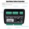 The rear view of an Auto Mains Failure Controller module, showing terminal connections and labels. Náhled obrázku produktu