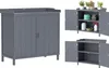Outsunny Armoire de rangement de jardin sur pied, table de Voir les images du produit 1