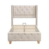 OKWISH lit rembourré  90x200 cm - Lit Simple Rembourré avec Voir les images du produit 9
