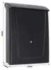 Profirst Mail PM 780 Kunststoff Briefkasten Schwarz Produktbild-Vorschau 3