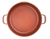 A top-down view of a copper-colored pan with two handles, isolated on a white background. Produktbild-Vorschau