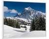 Wallario Wandbild Verschneiter Berghang unter blauem Produktbild-Vorschau 2