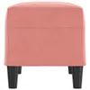 A pink ottoman with black legs on a white background. Produktbild-Vorschau