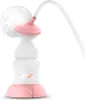 A white and pink electric breast pump with a clear tube extending upwards. Podgląd zdjęcia produktu