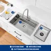 CECIPA 70*45 Edelstahl-Küchenspüle, Überbauspüle, geprägte Produktbild-Vorschau 6