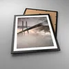 Gerahmtes Poster - Schwarzer Rahmen - Brücke Nebel Wasser - Produktbild-Vorschau 3