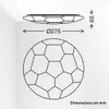 Plafonnier LEDReproduction football, 12W 1300lm Blanc Voir les images du produit 8