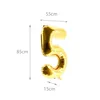 Folienballon Gold 100cm Zahl 5 Produktbild-Vorschau 4