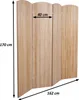 A four-panel bamboo room divider is shown standing upright, with dimensions indicated by measurement lines and text. Podgląd zdjęcia produktu