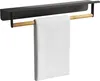 Relaxdays Handtuchhalter Wand, mit Ablage, Handtuchstange Produktbild-Vorschau 1
