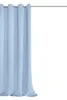 A light blue curtain hanging from a rod against a white background. Produktbild-Vorschau