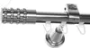Innenlauf Edelstahl Look Gardinenstange 20mm Wandträger Produktbild-Vorschau 1