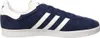 A side view of a navy blue Adidas sneaker with white stripes. Produktbild-Vorschau