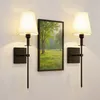 2er Akku Wandlampe Schwarz-Weiß Stoffschirm RGBW Produktbild-Vorschau 3