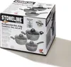 A product box for a Stoneline cookware set, showing images of the pots and pans. Produktbild-Vorschau