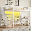 Merax Etagenbett 140x200cm, Hochbett Mit Schreibtisch, Produktbild-Vorschau 1