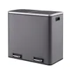 SVITA TM2X24  Mülleimer grau 48 Liter (2x24L) Treteimer Produktbild-Vorschau 5