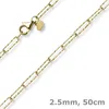 2-5mm-Paper-Clip-Kette-aus-585-Gelbgold-strukturiert-50cm Produktbild-Vorschau