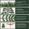 Collage of images and text describing features of an artificial Christmas tree. Produktbild-Vorschau