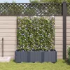 vidaXL Vasi da giardino, set da 3 pezzi, grigio, 120 x 40 x Anteprima dell’immagine prodotto 3