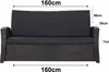 A diagram showing the dimensions of a black sofa cushion. Produktbild-Vorschau