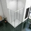 AICA eckeinstieg eckdusche 100x100x185cm Schiebetür  5mm Produktbild-Vorschau 2