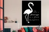 MuchoWow® Poster Flamingo - Schwarz - Weiß 120x180 cm - Produktbild-Vorschau 3